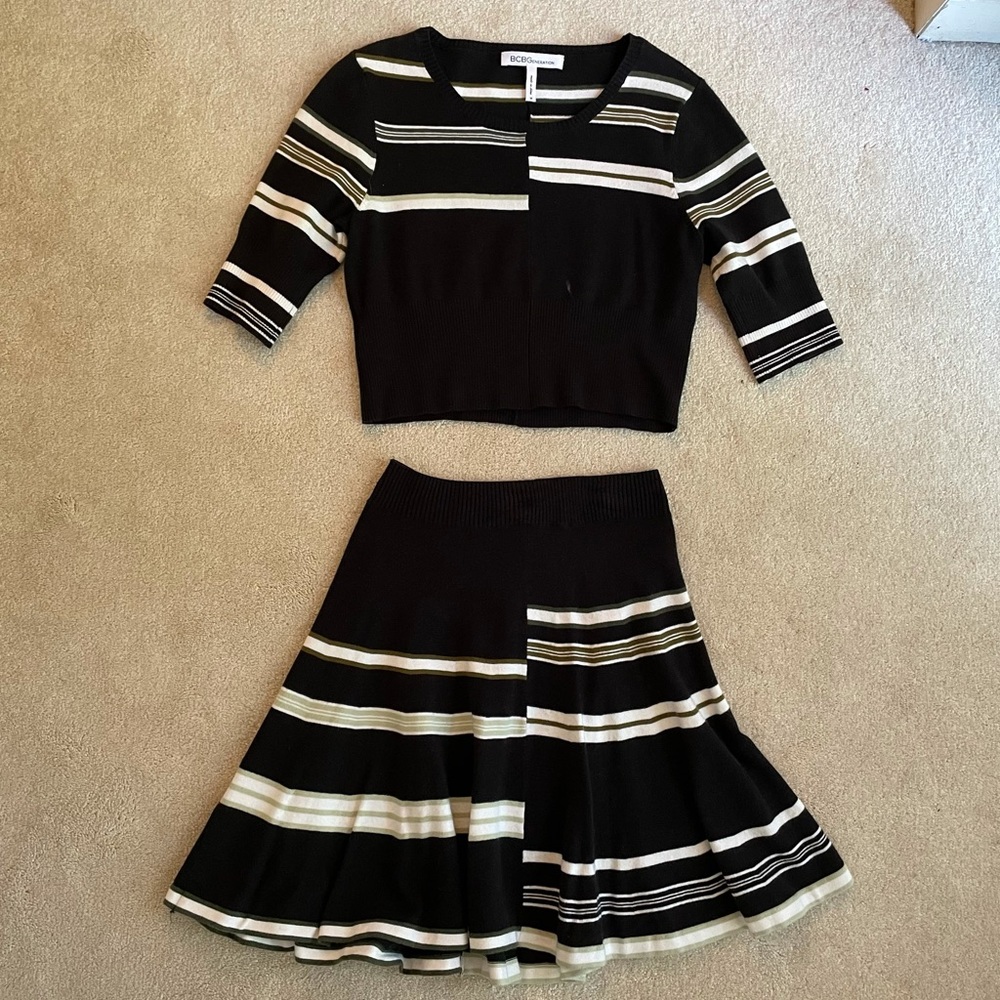 BCBGeneration Sweater Top/Skirt Set